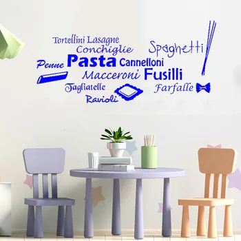 Testenine vinilna italijanske Kuhinje Nalepke Okraski Italija Grafike Dekor wall Art Design Maccaroni Penne Fusilli Freske C173
