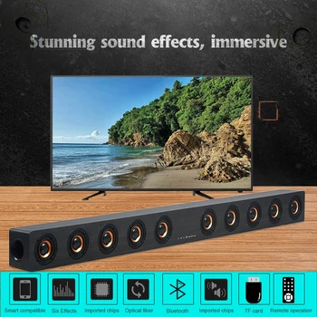 40W Lesene TV SoundBar Bluetooth Zvočniški Sistem za Domači Kino 3D Surround Sound Bar Subwoofer Avdio Daljinski upravljalnik Steno Ansi