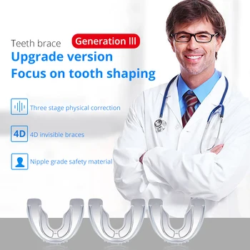 Silikonski Zob Nevidno Ortodontskega Nastavite Zobni Aparat Za Zobe Honorar Usta Stražar Oklepaji Zob Pladenj 3 Stopnje/Paket