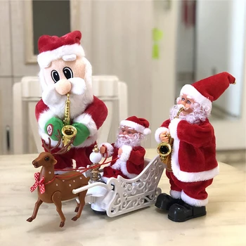 2021 Novo Leto, Božič Santa Claus Lutka Glasbe Okraski Božič Darilo Santa Claus Snežaka Drevo Lutka Visi Dekoracije Doma Dekor