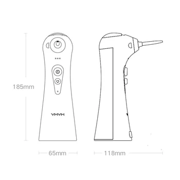 Xiaomi Mijia YMYM Prenosni Ustni Irrigator Tlak Zobni vodnim Flosser Nosni Irrigators Usta Proteze Zobne Čistilo 120ml