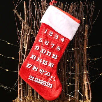 51*21*0.2 cm Nova Božična Nogavica DIY Adventni Koledar Ornament Očarljivo Praznično Steni Visi Odštevanje Koledarja Božič Banket