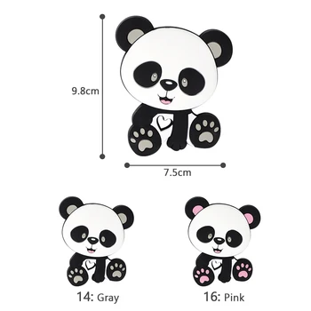 TYRY.HU 1pc Silikonski Teethers Risanka Panda Obliko Hrane Razred Baby Začetnih Kroglice DIY Cucla Verige Ogrlice Za Otroške Izdelke