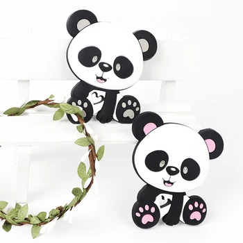 TYRY.HU 1pc Silikonski Teethers Risanka Panda Obliko Hrane Razred Baby Začetnih Kroglice DIY Cucla Verige Ogrlice Za Otroške Izdelke