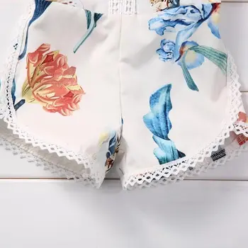 Malčka Baby Dekle Brez Rokavov Backless Cvetlični Suspender Romper Jumpsuit