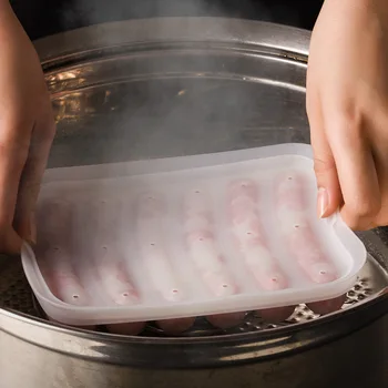 DIY Klobasa Maker Hrana razred Hot Dog Silikonsko Plesni Ročno pršut, klobase plesni 6 votline Kuhinja peko orodja Hot Dog orodje