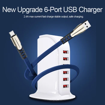 IHaitun USB Polnjenje Več 6 Port C Polnilnik 3.0 Hub Multi USB Razdelilnik 3.0 S Power Adapter Za iPhone Telefon, Laptop, iPad