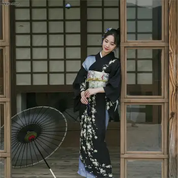 2021 tradicionalni japonski kimono sprejmejo fotografije obleko cosplay ženski yukata ženske haori japonska gejša kostum kimonos