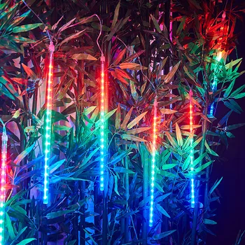 30/50 cm Nepremočljiva Meteor Tuš Dež Božič 8 Cevi LED Niz Luči na Prostem Za Drevo svate, Dekoracijo Plug Rep