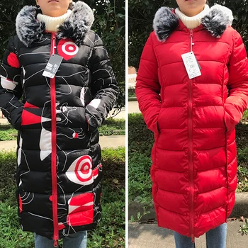 Obeh Dveh Straneh Lahko Nosil 2020 Zimska Jakna Ženske Hooded Z Krzno Ovratnik Ženski Dolgo Parka Korejskem Slogu Oblazinjeni Napihovalka Plašč