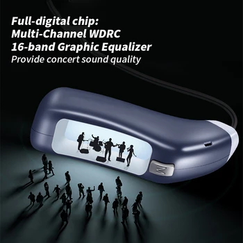 Popoln Digitalni Slušni Pripomočki RIC Slušni USB Polnilne Uho Sluha Profesionalni Ojačevalec Zvoka Slušni pripomoček za Starejše