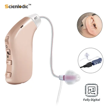 Popoln Digitalni Slušni Pripomočki RIC Slušni USB Polnilne Uho Sluha Profesionalni Ojačevalec Zvoka Slušni pripomoček za Starejše