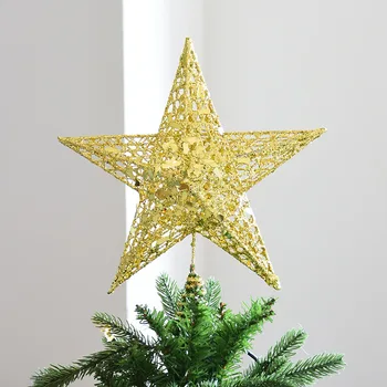 Novo Božično Drevo Top Okraski Zvezde Za Domačo Hišo Tabela Pokrivalo Dekor Dodatki za Okras Božič, Dekorativni Material QW215