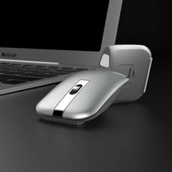 KuWFi Brezžično omrežje/Bluetooth Chargable Miško, 2 v 1, Tiho Prenosni Miško Vrtljiv Mini 1600 DPI Optična Miška forLaptop/PC/Desktop