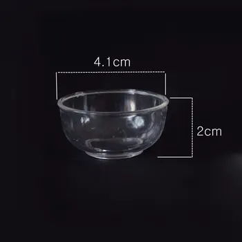 20PCS/VELIKO Mini Velikosti Krog Jasno Skledo Imitacije PS plastičnih parfait stekla Majhnih Pregleden skodelice Model Dekoracijo Deli #DIY051