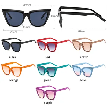 GIFANSEE Moda Kvadratnih sončna Očala Ženske Oblikovalec Razkošje MOŠKIH Cat Eye Glasses Classic Vintage UV400 Prostem Oculos De Sol ODTENKI