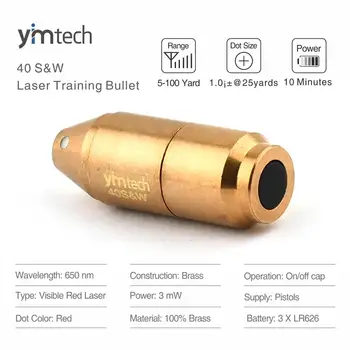 40S&W Laser Usposabljanje Bullet, Laser Bullet, Lasersko Kartušo za Suha Ogenj Usposabljanje in Streljanje Simulacije