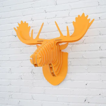 Les LOSA, Dom Design Pohištvo Ustvarjalne Lesa Živali Glavo 3D Steni Visi Carving za Dom Dekor Temo Restavracija WDM002M