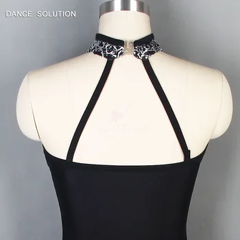 Povodcem vratu black bleščica in mrežasto obleko za dekleta in ženske, balet ples Lirično ples kostum sodobni ples obleko 19611