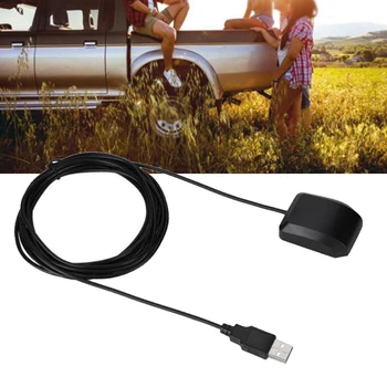 USB Antena GPS Pribor 2v1 Sprejemnik Dvojni Glonass Modul Za Avto, Prenosni Telefon Black 1575-1602MHz 1pc Koristno