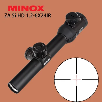 MINOX ZA 5i HD 1.2-6X24 E IR Lov Področja uporabe Steklo, Jedkano Reticle Taktično Riflescope Ostrostrelec Optične Namerilne za Airsoft Puško AK47
