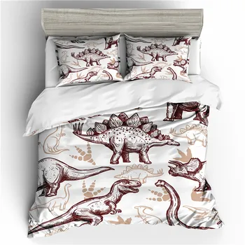 Dinozaver serije posteljnina nabor otrok rjuhe kritje z prevleke 3D posteljo nastavite NAS Kralj/Kraljica/Full/Twin velikost Bedclothes