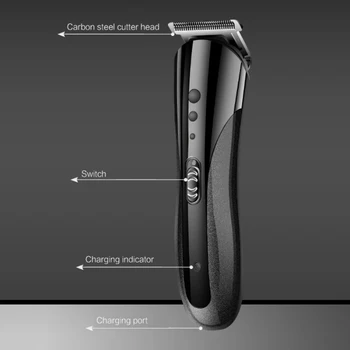 Strokovno Men ' s Hair Trimmer za Polnjenje Električnih Lase Clipper Moške Akumulatorski Frizuro Nastavljiv Keramično Rezilo Britvice za Odrasle
