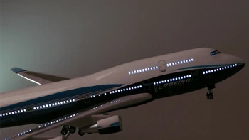 Novi park 1:150 Obsega Airplane1:150 B747 Boeing 747-400 Letalo Model Replika Smolo 47 cm Dolgo Diecast Zrakoplova Model S svetlobo