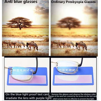 Ultralahkih Rimless Kovinskih Kristalov Obravnavi Očala Ženske Moški 2020 Anti Modre Svetlobe Sevanje Računalnik Presbyopia Očal Za Ženske