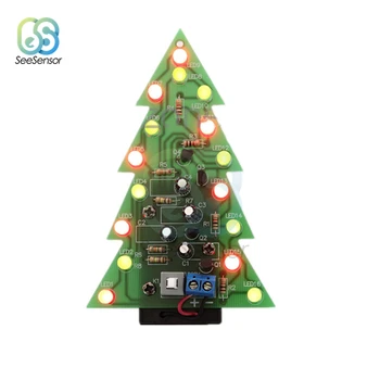 10Pcs Božično Drevo LED DIY Komplet za Rdečo, Zeleno Bliskavica Bliskavico LED Vezja Komplet Elektronske Zabave Suite Počitnice Dekoracijo