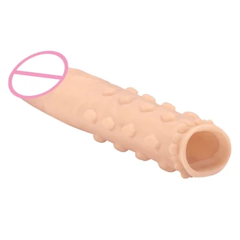 Silikonski Penis Širitve Kondomi Vibrator Za Večkratno Uporabo Penis Rokav Realističen Dildo Z Vibriranjem Moški Petelin Obroč Intimno Seks Igrače