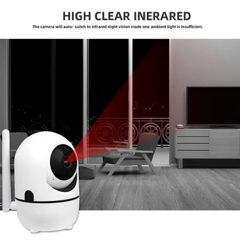 1080P Brezžična IP Kamera v Oblaku, Wifi Kamera Smart Auto Tracking Človekovih Home Security Nadzor CCTV Omrežja zaprtih black IP cam