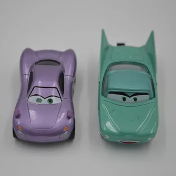 Disney Pixar Film Avtomobili, Strele McQueen 2pcs Holly Shiftwell & Flo Diecast Kovinske Zlitine Avtomobile Model, Darila Za Fante, Jackson Nevihta