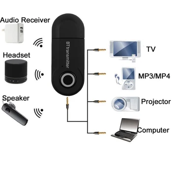 Brezžična tehnologija Bluetooth Oddajnik Hi-fi Sound low latency 3.5 mm Jack Stereo AUX Avdio Adapterji za TV Slušalke PC zvočnik Zvočnik