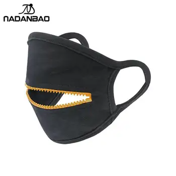 NADANBAO Novo Modno Oblikovanje Zadrgo Odprite Masko Stroj Bombaž sprednji Pokrov Kolesarjenje Masko Ženske Črne Maske za enkratno uporabo za Odrasle na Prostem