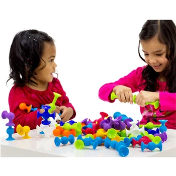 Novo Mehko gradniki otroci DIY squigz bedak Smešno Silikonski blok Model Gradnje Igrače Kreativna Darila Za Otroke Boy