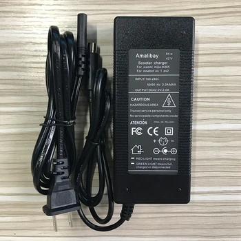 Električni Skatebaord Polnilnik Baterije Adapter 42v 2A za Xiaomi Mijia M365 Električni Skuter Pribor Polnilec za Napajanje