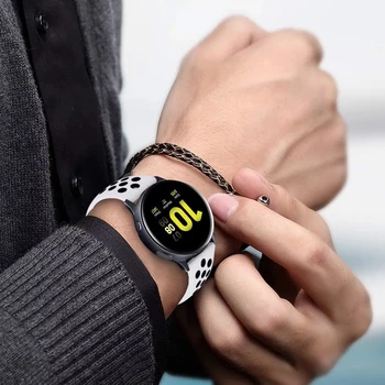 Silikonski Watch trak za amazfit bip WatchBands 22 mm 20 mm Galaxy watch 46mm Samsung Prestavi šport S2 s3 Meje Klasičnih watch band