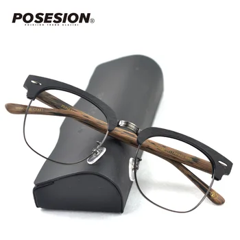 POSESION Recept za Očala Okvirji Moški Ženske Kratkovidnost Daljnovidnost Lesa Optična Očala Retro Vintage Leseni Okvir Očal