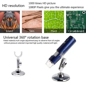 HD 1080P WiFi Mikroskopom 1000X Lupa za Android, iOS (iPhone, iPad, Windows in MAC