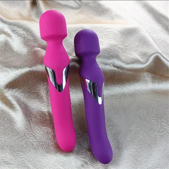 Yeain 360°Obračanje Dvojni Vibrator AV Čarobno Palico Adult Sex Igrače za Žensko Silikonski Vibrator G Spot Vibracijska Masaža Ženski Masturbator