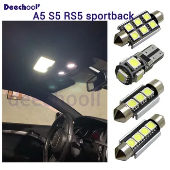24 X Canbus LED žarnice registrske tablice lučka+ notranje zadeve zemljevid dome luč kit za Audi za Audi A5 S5 RS5 sportback 2009-