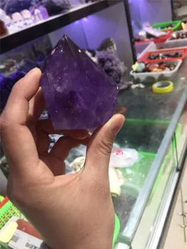 Neverjetno gemstone naravno temno vijolični ametist kamen crystl palico zdravljenje gemstone kristalno nepravilne oblike palico kot darilo