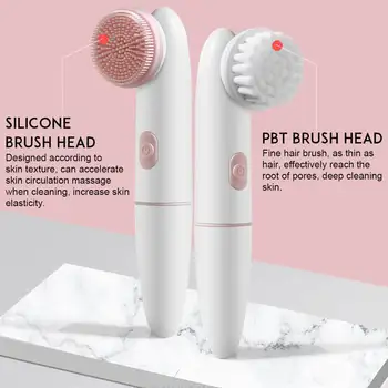 2 V 1 Električni Silikona, Pralne Ščetka Za Čiščenje Obraza Krtačo Mini Električna Masaža Umivanje Obraza Pralni Globinsko Čiščenje Zob