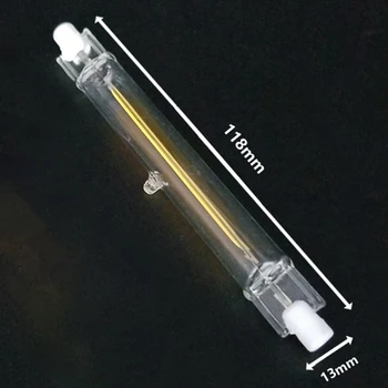 Možnost zatemnitve R7S Led Cob 10W 118Mm Led Žarnice Zamenjajte Halogenske Žarnice-Toplo Bela Svetloba 220V