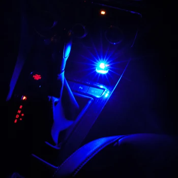 1pCar USB LED Vzdušje Svetlobe RGB Aktivira Glasovno Igranje Glasbe možnost zatemnitve Luči Okrasni Auto Notranjost Svetilke Dotik in Nadzor