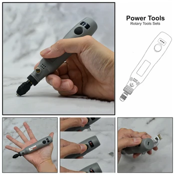 Mini Akumulatorski Vrtalnik Električna ročna Orodja 3,7 V Drill Mlinček za Mletje Dodatki Set Brezžični Graviranje Pero Za Dremel Domov DIY