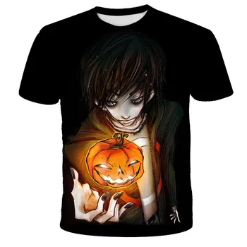 Otrok Halloween Kratek Rokav Modni T-Shirt 2020 Poletje Otroci Risanka Fantje Dekleta T Shirt 4-14 Let Otroci Tiskanje 3D Oblačila
