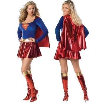 Superwoman Obleko Super Cosplay Kostumi Za Odrasle Dekleta Noč Čarovnic Super Dekle Obleko Superheroj Sprašujem Super Junak Obleko