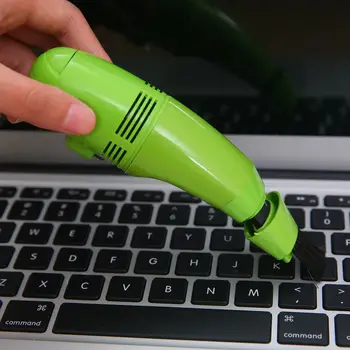 Visoka Kakovost 1PC Mini Vakuumske USB Tipkovnica Čistilo Prenosni RAČUNALNIK Krtačo za Prah Orodje za Čiščenje Več Brushhead 4 Barve